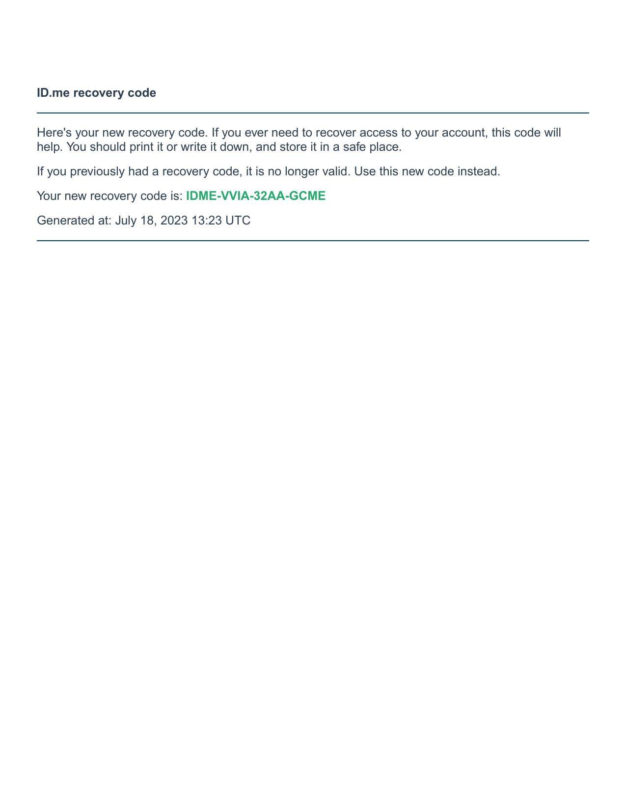 idme-recovery-code-2023-07-18 - Unknown